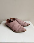 Mauve Pony Hair Leather Slip Ons | Size 38