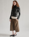 Black Asymmetrical Leather Jacket