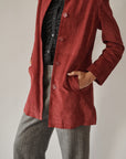 Garnet Suede Midi Coat
