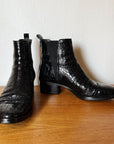 Italian Leather Croc Boots | Size 41 - Hey Jude