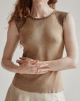 Biscotti Silk Ribbed Net Top - Hey Jude