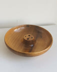 Teak Circular Ikebana Bowl