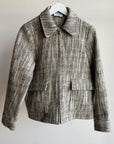 Tweed Zip Bomber Jacket