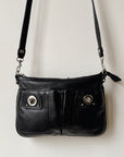 Carbon Leather Mini Crossbody Bag - Hey Jude