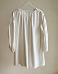 Ivory Cotton Gathered Dress