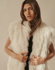 Ivory Mongolian Fur Vest