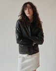 Ebony BCBG 90s Leather Jacket