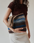 Striped Wool Knit Tote