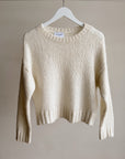 Ivory Mohair Crewneck Sweater - Hey Jude