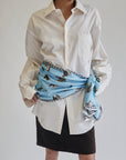 Sky Bird Print Silk Scarf - Hey Jude