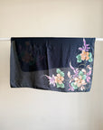 Midnight Floral Silk Scarf