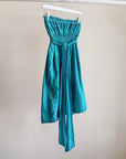 Teal Y2K Smocked Cotton Dress