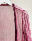 Berry Silk Crepe Duster