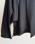Black Asymmetric Wool Knit Top