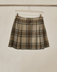 Grey Pleated DKNY Mini Skirt