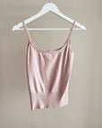 Blush Silk Knit Beaded Cami