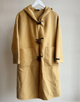 Butter Hooded Wool + Silk Toggle Coat