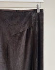 Dark Chocolate Reptile Print Skirt