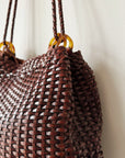 Auburn Woven Leather Shoulder Bag - Hey Jude