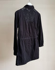 Black Cotton Lace Cinched Blouse - Hey Jude