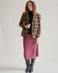 Autumnal Wool Plaid Riding Jacket