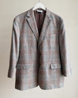 Dusty Lavender Linen + Wool Plaid Blazer - Hey Jude