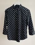 Black Polka Dot Cotton Blouse - Hey Jude