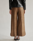Bronze Raw Silk Textured Trouser