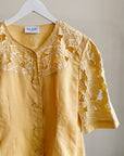 Butter Linen Floral Cutwork Blazer