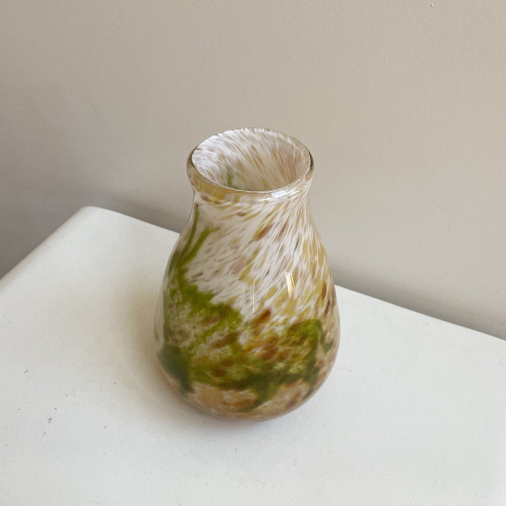 Turmeric Speckled Blown Glass Vase