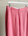 Petal Pink Silk Capri Pants