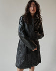 Carbon Belted Leather Jacket