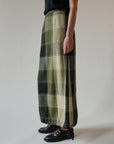 Olive Patchwork Maxi Skirt