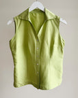 Lime Green Sleeveless Blouse