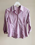 Lilac Striped Cotton Button Up - Hey Jude