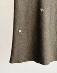 Beaded Rosette Herringbone Midi Skirt - Hey Jude