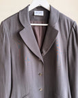 Charcoal Brushed Silk Blazer