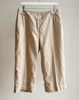 Sand Linen Cropped Trousers