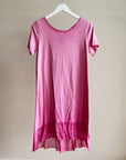 Carnation Ruffle Hem Cotton Dress
