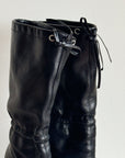 Onyx Soft Leather Slouch Boots | Size 36