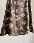 Chocolate Mod Silk Skirt