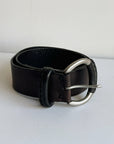 Onyx Leather Statement Belt