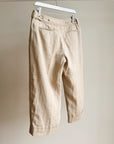 Sand Linen Cropped Trousers