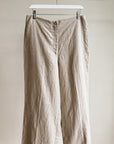 Natural Linen Straight Leg Trousers