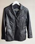 Onyx Tailored Leather Blazer Jacket