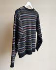Blue Striped Wool Crewneck