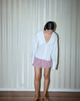 Deiji Studios | Collared Tie Shirt in White
