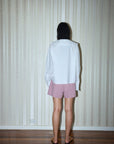 Deiji Studios | Collared Tie Shirt in White