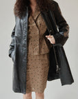 Carbon Belted Leather Jacket
