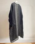 Onyx Windowpane Sheer Robe